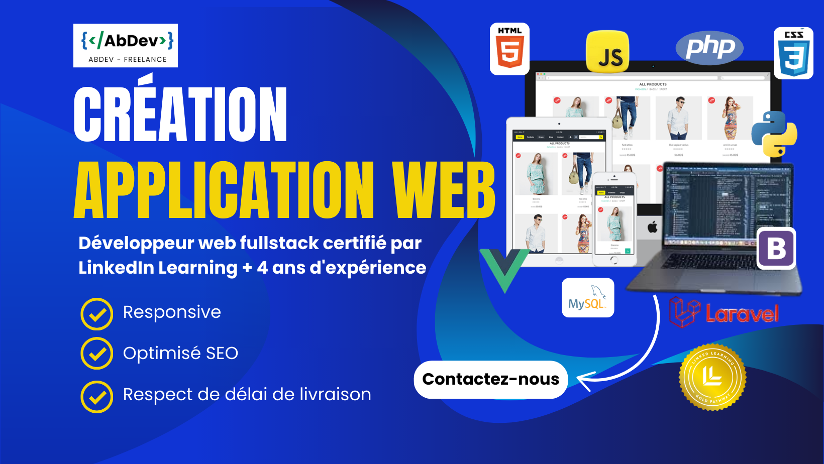 Je vais être votre développeur web et coder votre site web